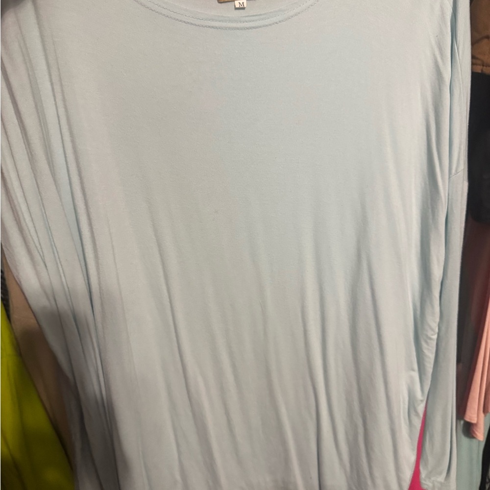 Piko tunic style top mint Blue Women's Top